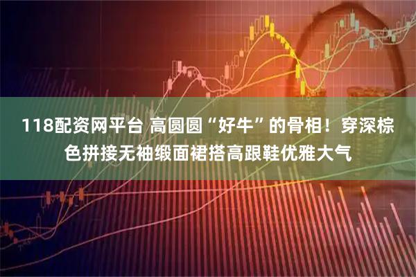 118配资网平台 高圆圆“好牛”的骨相！穿深棕色拼接无袖缎面裙搭高跟鞋优雅大气